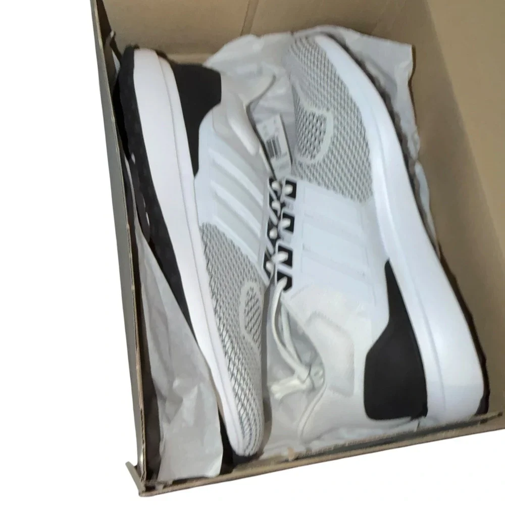 adidas UBOUNCE DNA Running Shoes Men Size 14 White Black New IH7549